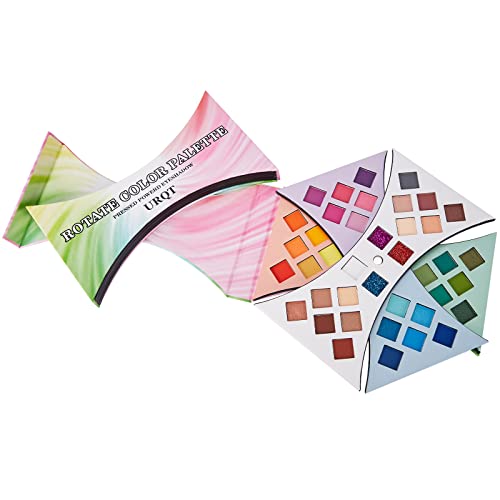 Paletes de maquiagem de sombra de sombra URQT - 40 Néon de 40 cor de arco -íris colorido colorido de altitude pigmentada e brilhante
