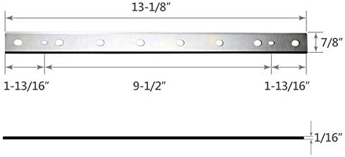 JTEX 13 polegadas Planer lâminas para Dewalt DW735 DW735X Planeador, dupla face - 2 conjuntos de 6 pacote