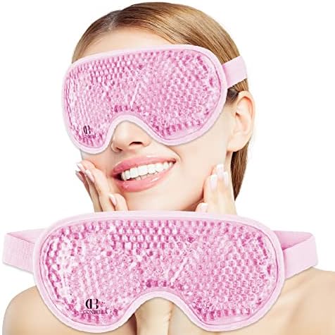 Máscara de máscara para os olhos de conbella resfriamento em gel de máscara de olho reutilizável para olhos inchados, máscara de olho de pacote de ite