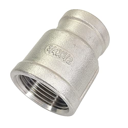 3/4 x 1/2 Redução de acoplamento, aço inoxidável 304 NPT Feminino Feminado Cast Fitting, mamilo