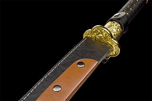 GLW Sword Handmade Broadsword High Sharp High Manganês Aço Liga Liga Holdre