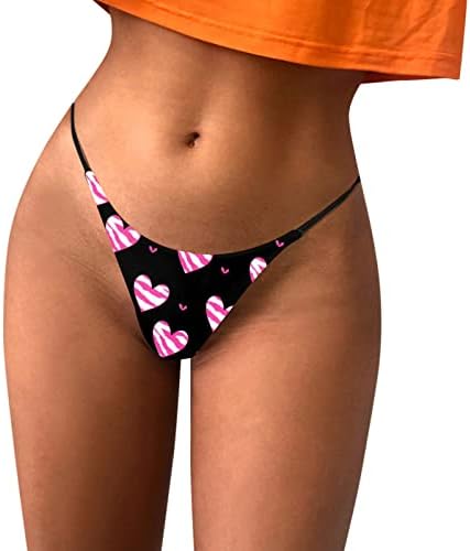 Tanjas sexy Mulheres Sweet Heart Graphic Stretch tapas T-Back Underwwear baixa cintura safada para sexo/jogo tangas sem costura
