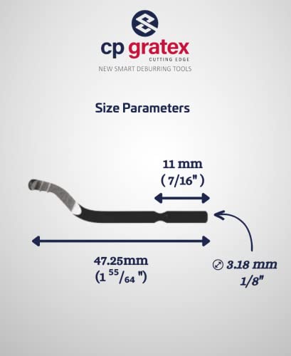 CP GRAT.EX - Blade universal de cortador de curtículas MC -10 de 3,2 mm Ø para dever de serviço pesado em metal, resina, impressão