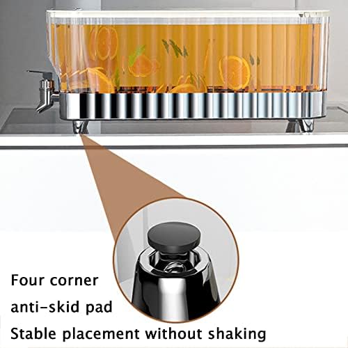 5.3L Chaleira fria com torneira, filtro na geladeira, armazenamento de chaleira fria de grande capacidade para dispensador de suco de frutas com caçamba de limonada de topo e spigot frutas