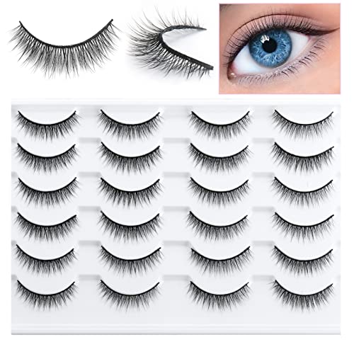 Sonafeel Wispy Lashes Natural Look Sylashes curtos pacote 11mm 12 pares cílios asiáticos cílios japoneses chineses coreanos