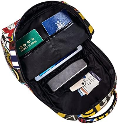 PSVOD Backpack Letter and Number Lazer Mackpack, Light and Portable,^ Adequado para a escola, trabalho, férias de