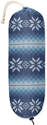 Snowflake Winter Shapet Plástico Plástico Punto de Mercearia Solder com Ajuste com Ajuste Roupa de Montagem de Lixeira de Montagem de Parede para Ajuste Distribuidor de Bolsa de Lixeira Para Viagem em Casa de Cozinha, 22 x 9 em