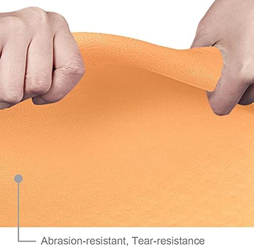 Yoga Mat Sunset Orange Orange Eco Friendly Non Slip Fitness Exerche