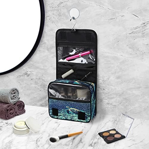 Saco de higiene pessoal pendurado Saco de higiene pessoal do oceano marinho （18） Capacidade de grande capacidade Bolsa de cosméticos Travel Travel Makeup Bag Organizador para mulheres meninas homens