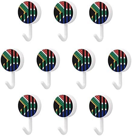 Ganchos de parede de bandeira afro -americana redonda ganchos de plástico