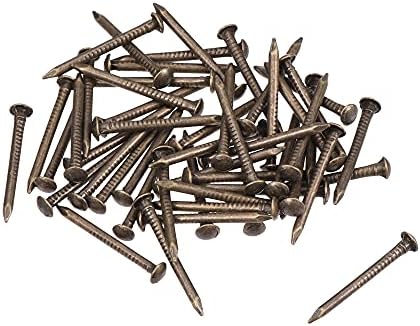 uxcell pequenos unhas de latão minúsculas 1,5x10mm para acessórios de hardware de madeira diy 50pcs