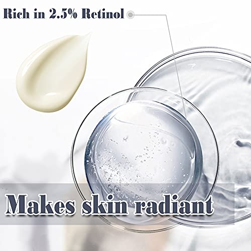 Alinice Retinol Cream para rosto, creme de hidratante de retinol para mulheres anti -envelhecimento colágeno dia e noite com retinol ativo de 2,5%, ácido hialurônico, vitamina E e chá verde