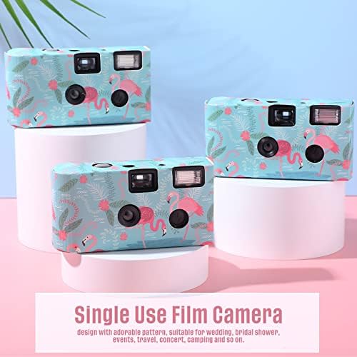 Câmera descartável de 4 pacote para o verão, 34 mm de câmera de uso único com câmeras descartáveis ​​flash uma câmera de vez