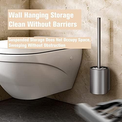 Escova de vaso sanitário pincel de banheiro montado na parede sem ângulo morto utensílios de limpeza de limpeza acessórios de banheiro