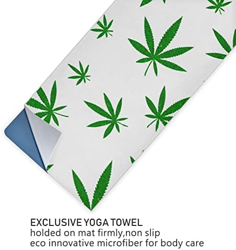 Aunstern Yoga Blange Weed-Leaf-Canabis Yoga Tootes Yoga Mat Toalha