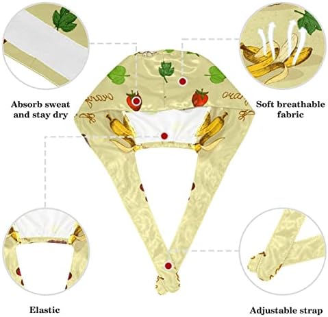 YOYOAMOY Nature Plant Branch Women's Works Caps com botões e banda de suor, Cap cirúrgico ajustável
