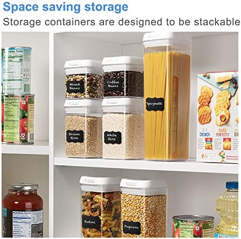 7 Pacote de contêineres de armazenamento de alimentos herméticos, recipientes de armazenamento de plástico gratuitos com fáceis de pálpebras de bloqueio conjuntos de recipientes de alimentos