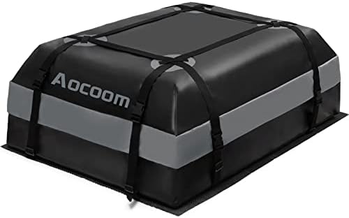 AoCoom Car telhado Bolsa de carga na cobertura, 15 pés cúbicos de carros à prova d'água Bolsa de armazenamento de bagagem