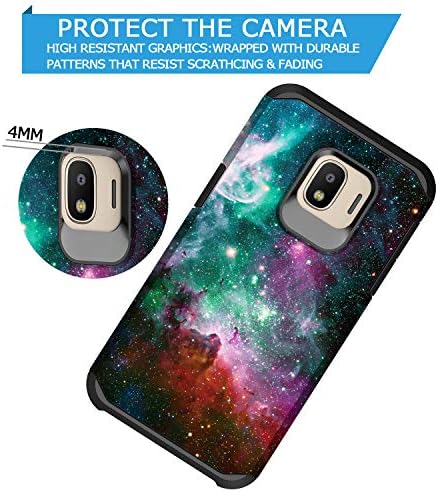Case Gorgcase Galaxy J2 Core, Galaxy J2 Dash/J2 Pure/J260 com protetor de tela, magro fino e fofo duro Dual Dual Camada