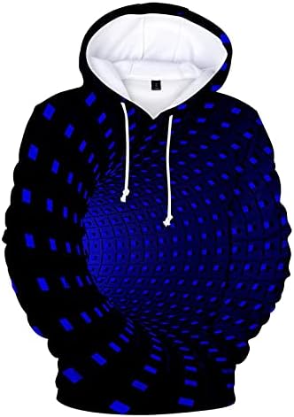 Hoodie de pulôver masculino do Hehoah, impressão 3D de impressão 3D do unissex Blouse de camisas longas casuais casuais