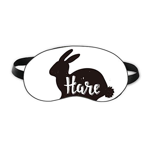 Hare Black and White Animal Sleep Sleep Shield Soft Night Blindfold Shade Cover