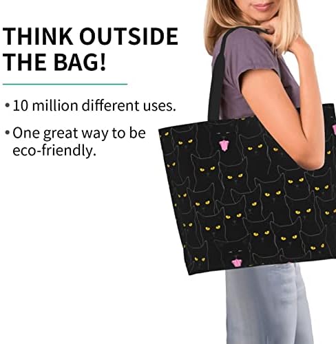 Sacolas de tela de zhizhend com bolsas internas, reutilizáveis ​​e de grande capacidade, sacolas de compras, sacola lavável