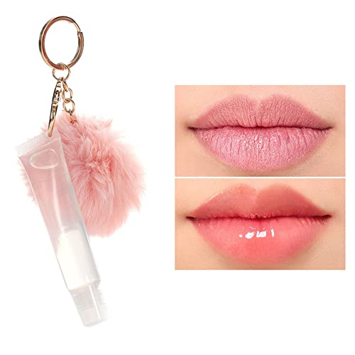 Brilho labial brilhante para crianças colorido bola de cabelo espelho brilho face Dudu hidratante hidratante transparente óleo labial