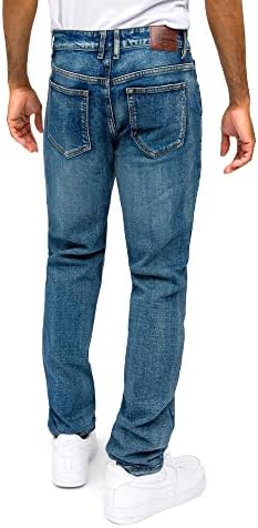 Victorious Mens Skinny Slim Fit Stretch Raw Jeans