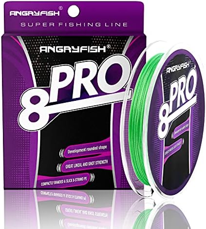 Linha de pesca trançada do Angryfish 8-Pro-Tecnologia de tecelagem de tecelagem extra-tecelagem extra-tecela