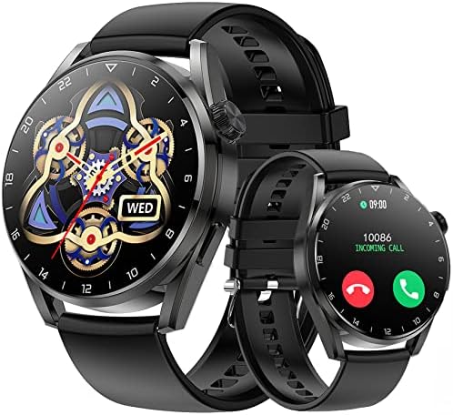 Gamsaro Smart Watch for Men, Fitness Tracker Smartwatch com Bluetooth CHAMADA Freqüência cardíaca Blood Oxygen Sleep Monitor STEP Counter 1.32''HD Relógio à prova d'água para Android iOS