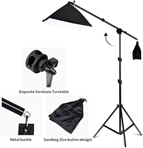 Lukeo Fotography Background Suporte SoftBox Lighting Kit Photo Studio Equipamento Acessórios com pano de fundo 3pcs e suporte de tripé