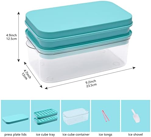Bandeja de cubo de gelo BBN, moldes de cubo de gelo rosa para freezer com tampa e lixeira, molde de fabricante de gelo de silicone