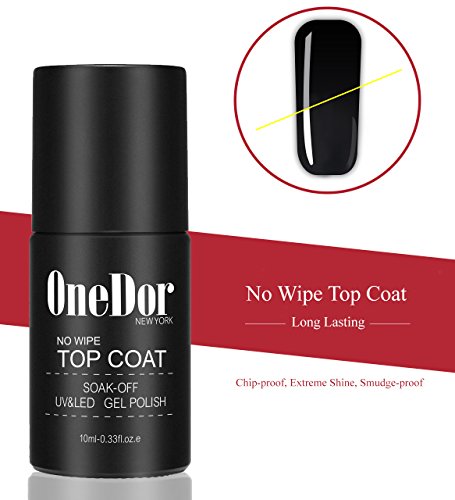 ONEDOR UMA PASSO SEM POLOME DE GEL DE GEL DE TOP CAPATE, LED UV CURADO DE MOME