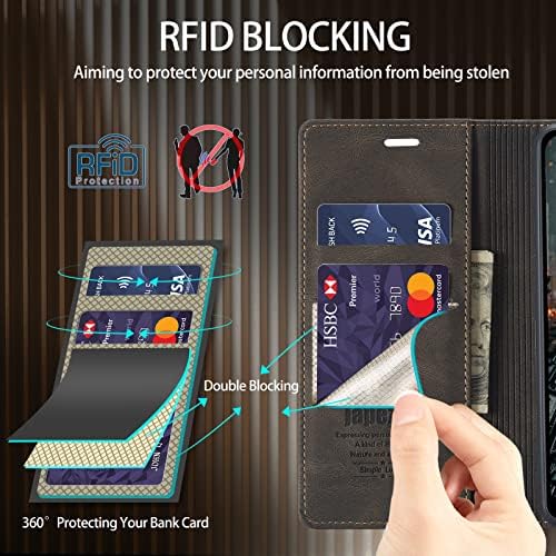 Caixa Samsung Galaxy S23+ Plus 5G, Samsung Galaxy S23+ Plus 5G Caixa de carteira com [bloqueio de RFID] Kickstand