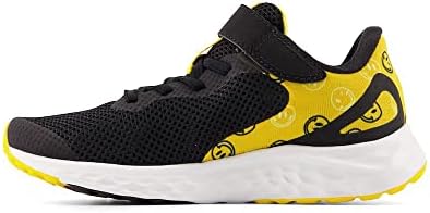 Novo Balance Boy's Fresh Foam Arishi V4 Hook and Loop Running Shoe, Black/Hot Marigold, 9 Criança