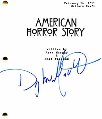 Dylan McDermott assinou autógrafo American Horror Story Script Full Pilot - Co -estrelando Sarah Paulson, Evan Peters, Jessica