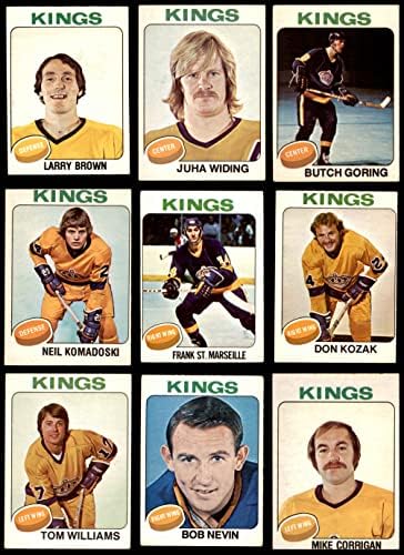 1975-76 O-PEE-Chee Los Angeles Kings perto da equipe Set Los Angeles Kings-Hóquei VG/Ex+ Kings-Hóquei
