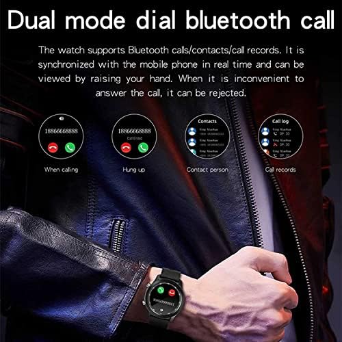 Dulaps Men's Smart Watch Touch Full Bluetooth Call Fitness Watch Sleep Monitoramento do Sleep Sleep Mono