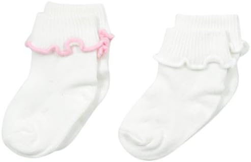 Country Kids Baby Girls 'recém -nascido cetim Ripple Edge Sock 2 par