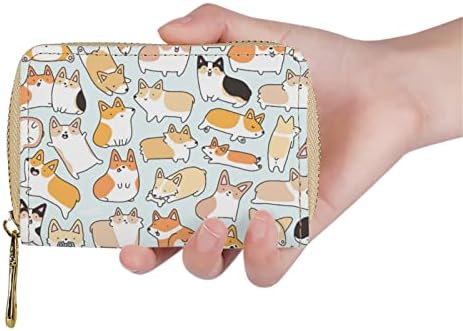 POCEACLES CARACTON CORGI IMPRESSÃO 20 CARTAS CARTAS PEQUENAS CARTÃO DE CRÉDITOS ACORTEIRO DE ACORTEIRO PARA MULHERES,