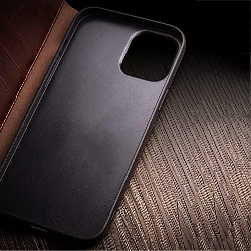 Caixa da carteira Ankang para iPhone 13 Mini/13/13 Pro/13 Pro Max, capa de telefone de couro PU com suporte para cartão de crédito à prova de choques TPU, capa Flip Folio