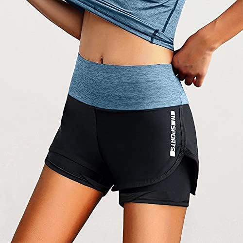 Yoga Casual Women Calças de retalhos curtos Roupas esticadas Esporte Strongcy Yoga calça de moto shorts femininos