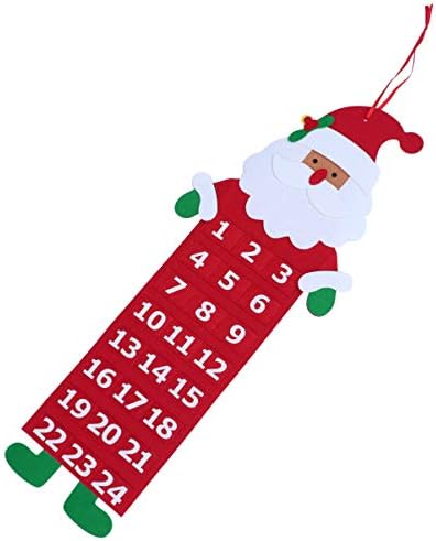 Calendário de advento de Natal Besportble 2020, calendário de contagem regressiva de Natal não tecido CALENDAR DO CALENDAR