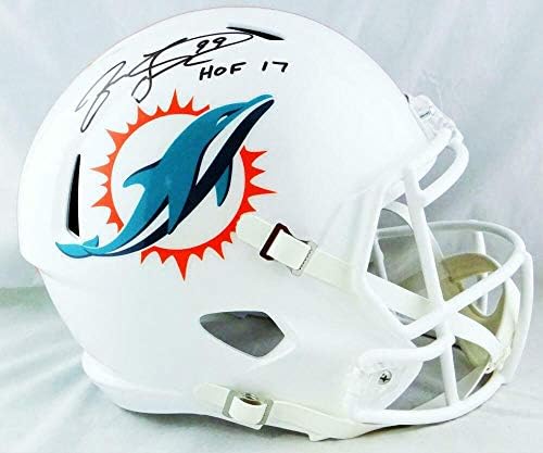 Jason Taylor assinou f/s Miami Dolphins Speed ​​Helmet com Hof ​​- JSA W Auth *Black - Capacetes NFL autografados
