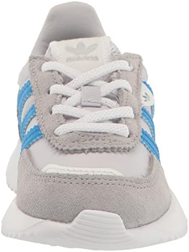 Adidas Originals Kids Unisex-Baby Retropy F2 Team Mid Grey/Blue Rush/White 4 Toddler, 4 Us