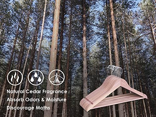 StorageWorks 30 Pack Red Cedar Casat Hanger, cabides de roupas pesadas, cabides de madeira natural para camisas, jaquetas,