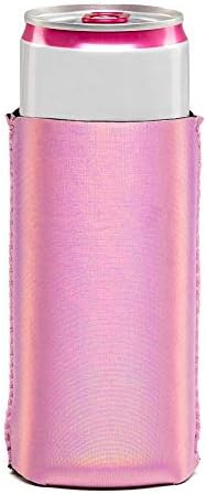 Metallic rosa slim lata mais refrigerado- 6 pacote