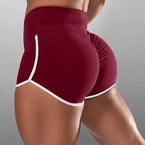 Jofow Slip Bike Workout Capris Compression Yoga Leggings Women shorts shorts ioga de ioga para mulheres na cintura alta curta