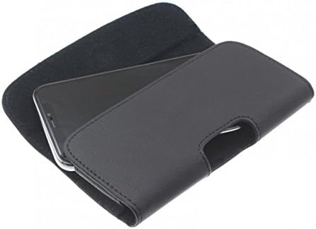 Caixa de couro de clipe de couro de laca de capa de couro bolsa Carregar protetor compatível com T-Mobile Revvl 4