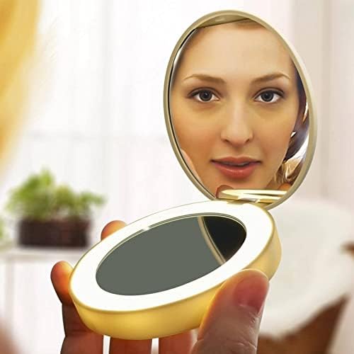 ZSQZJJ MAIZAÇÃO MELHOR DA CLARA DA CLARA DO BAIOR Flexível Compacto Retro Espelho de maquiagem Espelho de bolso Espelho
